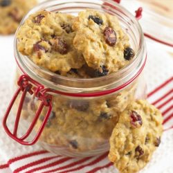 Chewy Oat, Berry and Orange Cookies