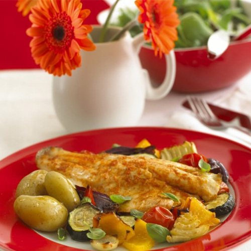 Seabass ratatouille